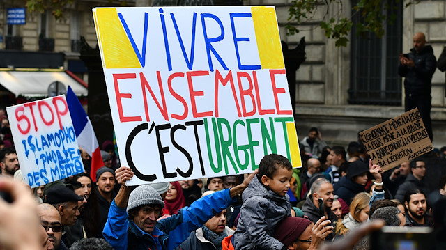 Protest against Islamophobia in Paris

