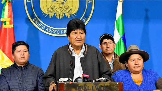 الرئيس البوليفي المستقيل يعلن صدور قرار اعتقال بحقه
