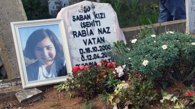 Rabia Naz Vatan'ın mezarı. 