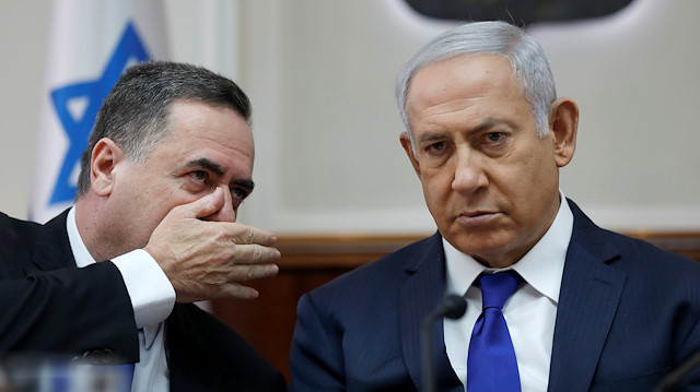 İsrail Dışişleri Bakanı Yisrael Katz ve Başbakan Binyamin Netanyahu.