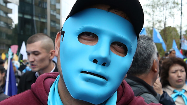 Protest in Brussels against China's Uyghur policy

