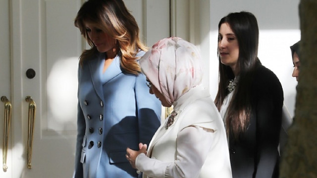 ميلانيا ترامب تقيم مأدبة غداء على شرف عقيلة الرئيس التركي