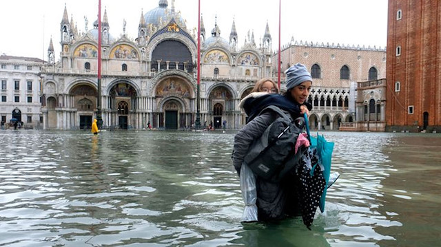 Venedik'te yaşanan sel felaketi