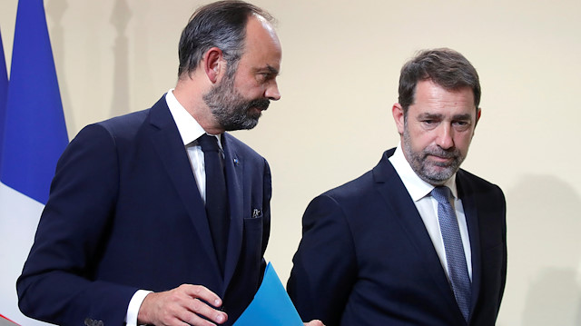 French Minister of the Interior Christophe Castaner and French Prime Minister Edouard Philippe 