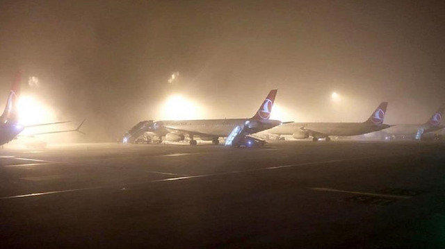 Sabiha Gökçen Havalimanı'nda yoğun sis