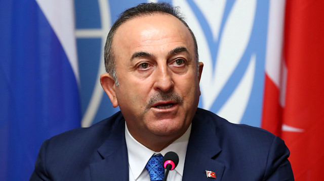 FILE PHOTO: Turkish Foreign Minister Mevlut Cavusoglu attends a news conference in Geneva, Switzerland, October 29, 2019. REUTERS/Denis Balibouse/File Photo  