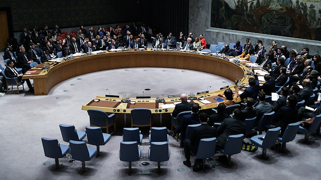 Birleşmiş Milletler Güvenlik Konseyi toplantısı.