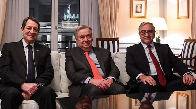 Guterres, Berlin'de Kıbrıslı liderlerle görüştü.
