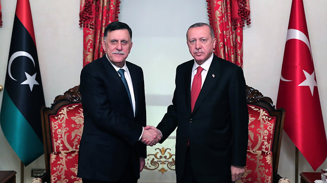 Turkish President Recep Tayyip Erdoğan - Fayez al-Sarraj meeting
