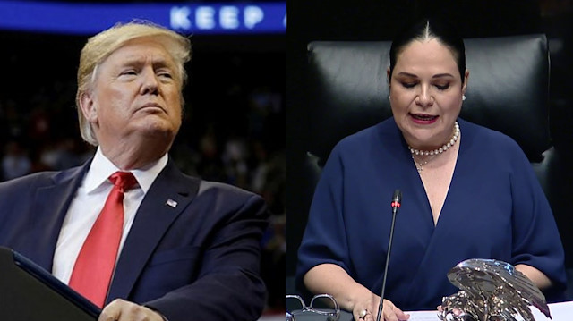 US President Donald Trump & Sen. Monica Fernandez