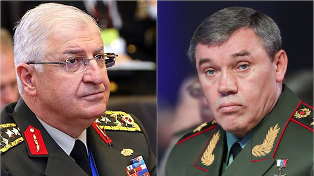 Turkey's Chief of General Staff Yasar Guler and his Russian counterpart Valery Gerasimov