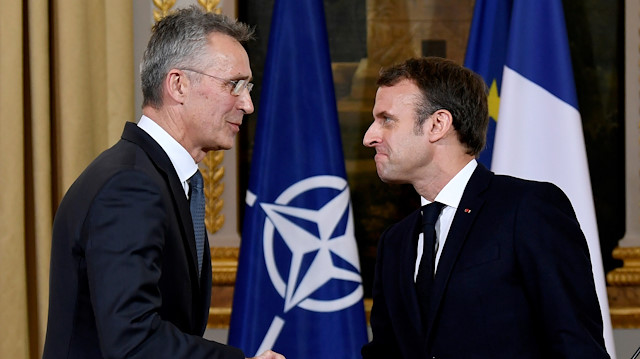 NATO Secretary General Jens Stoltenberg and French President Emmanuel Macron