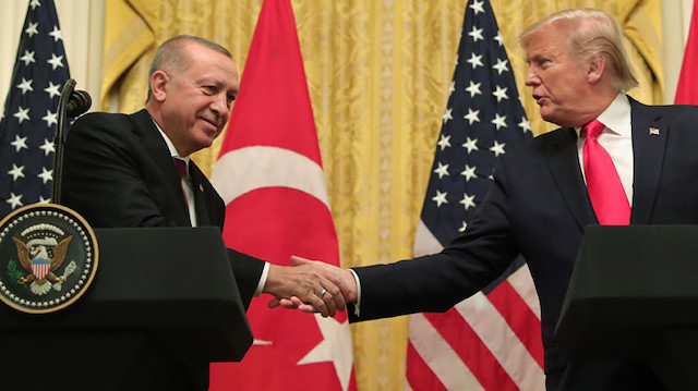 President Tayyip Erdoğan with U.S. counterpart Donald Trump