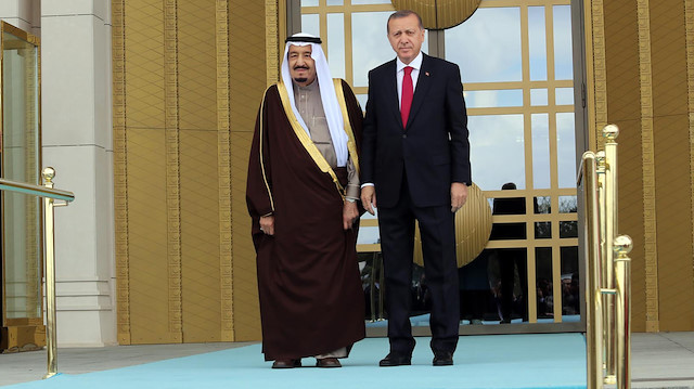 Selman bin Abdulaziz ve Recep Tayyip Erdoğan 