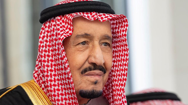 Saudi Arabia's King Salman bin Abdulaziz Al Saud arrives to address the Shura Council in Riyadh, Saudi Arabia November 20, 2019. Bandar Algaloud/Courtesy of Saudi Royal Court/