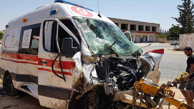 "الوفاق" تتهم قوات حفتر باستهداف سيارتي إسعاف جنوبي طرابلس