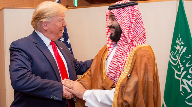 US President Trump meets Crown Prince of Saudi Arabia Al Saud

