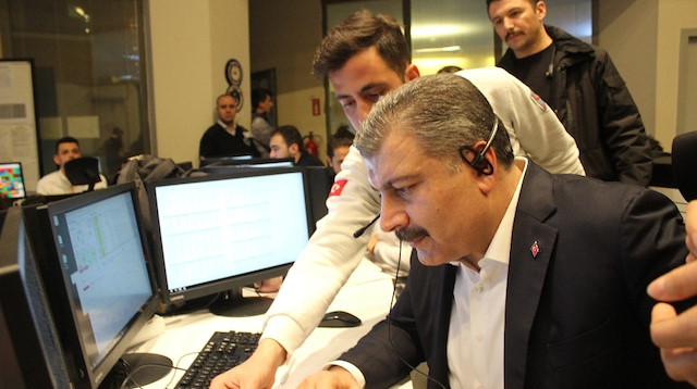 Sağlık Bakanı Dr. Fahrettin Koca  İstanbul 112 Avrupa Yakası Komuta Merkezini ziyaret etti.