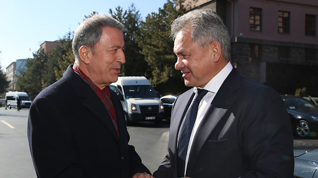 File photo: Turkish Defence Minister Akar meets Russian counterpart Shoygu in Ankara
