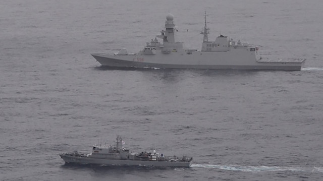 Askeri tatbikattan yayımlanan fotoğraf. 