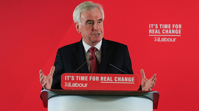 Britain's Shadow Chancellor of the Exchequer John McDonnell 