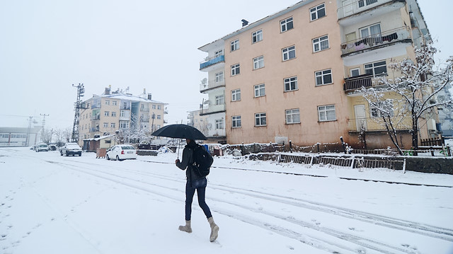 Kar kalınlıkları Palandöken'de 50, Sarıkamış'ta 25, Konaklı'da 21 santimetre ölçüldü.