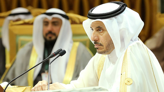 Qatar's Prime Minister and Interior Minister Sheikh Abdullah bin Nasser bin Khalifa Al Thani attends the Gulf Cooperation Council's (GCC) 40th Summit in Riyadh, Saudi Arabia, December 10, 2019. REUTERS/Ahmed Yosri NO RESALES. NO ARCHIVES

