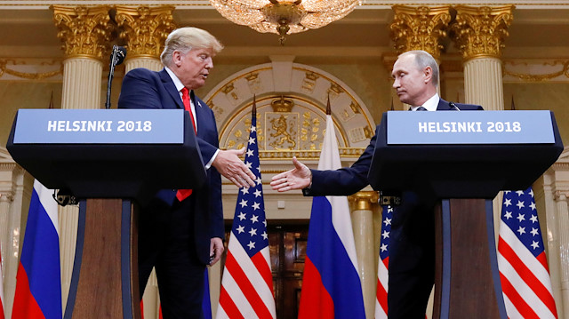 File photo:  U.S. President Donald Trump and Russia's President Vladimir Putin 