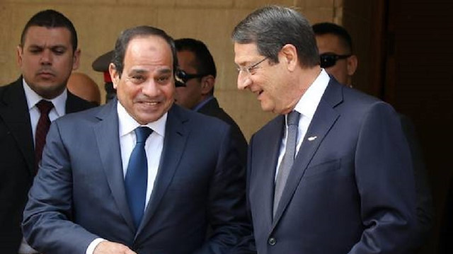 Mısır'ın darbeci Abdel Fatah Al Sisi - Kıbrıs Rum yömetimi lideri Nikos Anastasiadis 