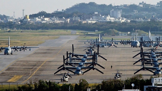 Okinawa’daki Futenma Hava İstasyonu.