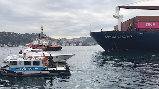 Gemi İstanbul Boğazı'nda Rumeli Hisarı mevkisinde karaya oturdu.