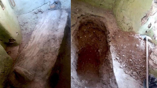 Abuzer Gaffari türbesinde yapılan kazılar neticesinde içerisinin boş olduğu tespit edildi.