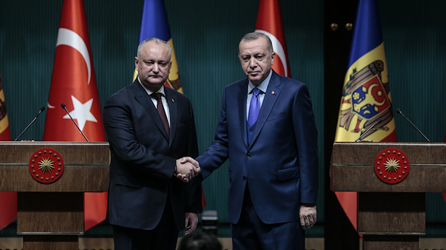 Moldovan President Igor Dodon & Turkish President Recep Tayyip Erdoğan