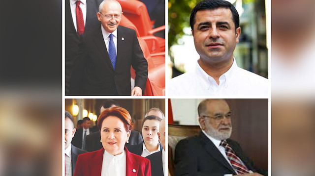 Kemal Kılıçdaroğlu- Selahattin Demirtaş- Meral Akşener - Temel Karamollaoğlu