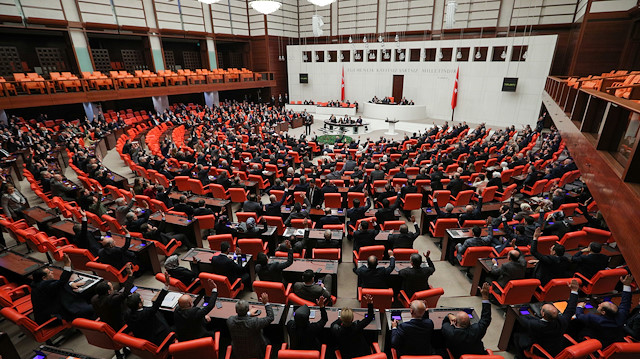 Turkish lawmakers vote a bill that allows troop deployment to Libya, at the Parliament in Ankara, Turkey, January 2, 2020. REUTERS/