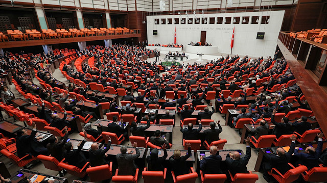 Turkish lawmakers vote a bill that allows troop deployment to Libya, at the Parliament in Ankara, Turkey, January 2, 2020.