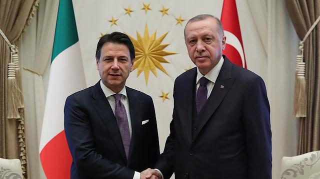 Cumhurbaşkanı Erdoğan İtalya Başbakanı Conte'yi kabul etti.