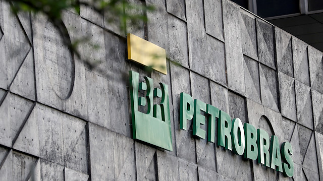 A logo of Brazil's state-run Petrobras oil company 