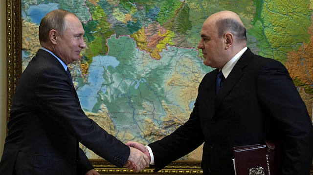 Rusya Devlet Başkanı Vladimir Putin ve Başbakan adayı Mihail Mişustin.
