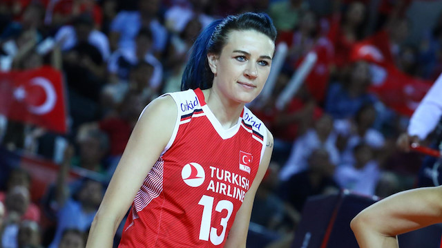 Turkey’s national women volleyball team player Meryem Boz