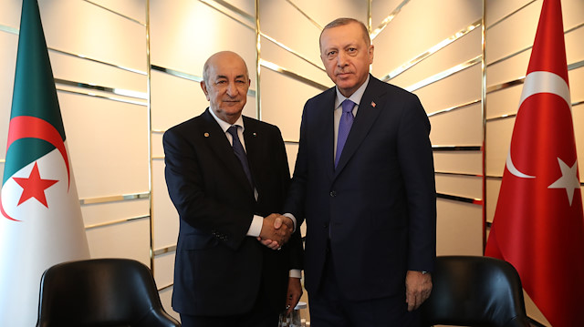Cumhurbaşkanı Recep Tayyip Erdoğan ile Cezayir Cumhurbaşkanı Abdülmecid Tebbun