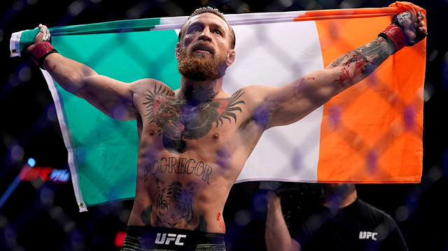 MMA Mixed Martial Arts - UFC 246 - Welterweight - Conor McGregor v Donald Cerrone - T-Mobile Arena, Las Vegas, United States - January 18, 2020 Conor McGregor celebrates his win against Donald Cerrone REUTERS/Mike Blake TPX IMAGES OF THE DAY

