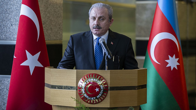 TBMM Başkanı Mustafa Şentop, Meclis'te gazetecilerin sorularını yanıtladı.