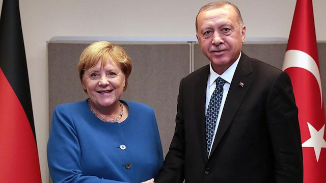 Almanya Başbakanı Angela Merkel, Türkiye Cumhurbaşkanı Recep Tayyip Erdoğan.