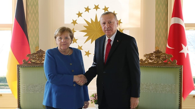 Almanya Başbakanı Angela Merkel -Cumhurbaşkanı Recep Tayyip Erdoğan