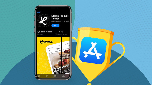 Apple, App Store Önizlemesi başlığı altında 2020 için en iyi 20 uygulaması arasında Lokma'yı da paylaştı.