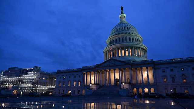File photo: The U.S. Capitol is seen at night, on the fourth day of the Senate impeachment trial of U.S. President Donald Trump, in Washington, U.S.
