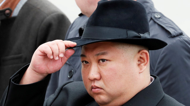 FILE PHOTO: North Korean leader Kim Jong Un attends a wreath laying ceremony at a navy memorial in Vladivostok, Russia April 26, 2019. REUTERS/Shamil Zhumatov/File Photo

