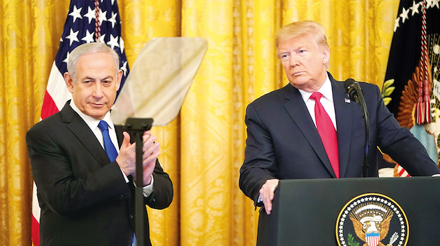 İşgalci İsrail Başbakanı Netanyahu ve Donald Trump