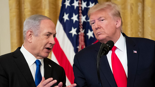 Trump ve Netanyahu'nun şova dönüştürdüğü basın töreninde 'Filistinliler ya şartları kabul edin ya da daha kötüsüne razı olun' diye tehdit edildi.